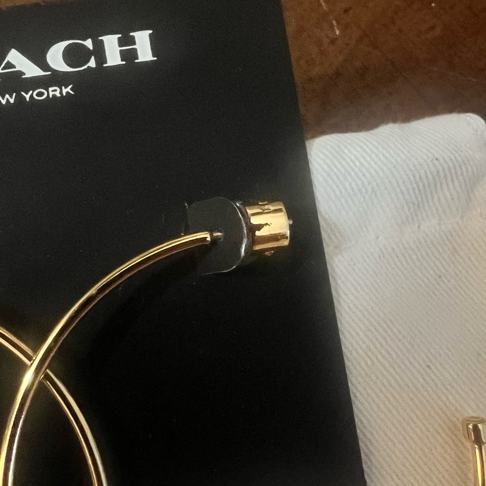 Coach Iconic Charm Hoop Earrings (NWT) - Picture 5 of 6